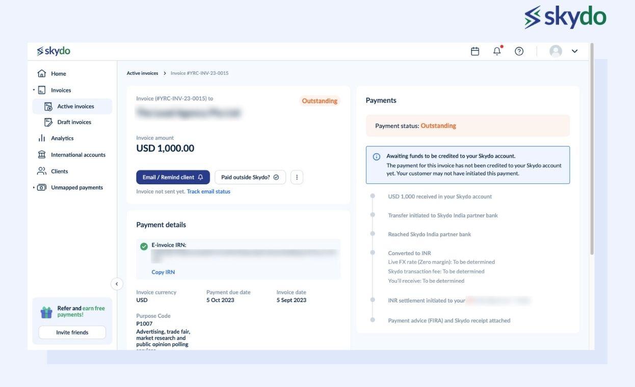 Outstanding Payment